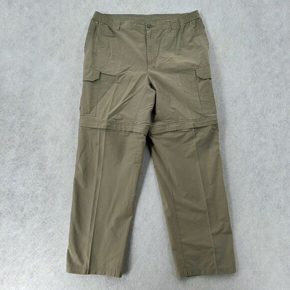Columbia‎ Convertible Pants Mens 32L Beige Zip Off Fishing Hiking Rip Stop - Picture 1 of 9